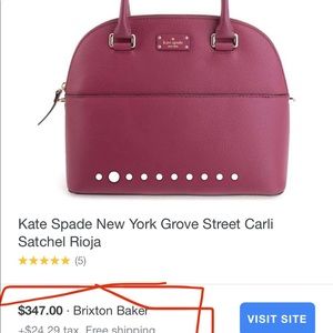 Kate Spade RED New York Grove Street Carli Satchel